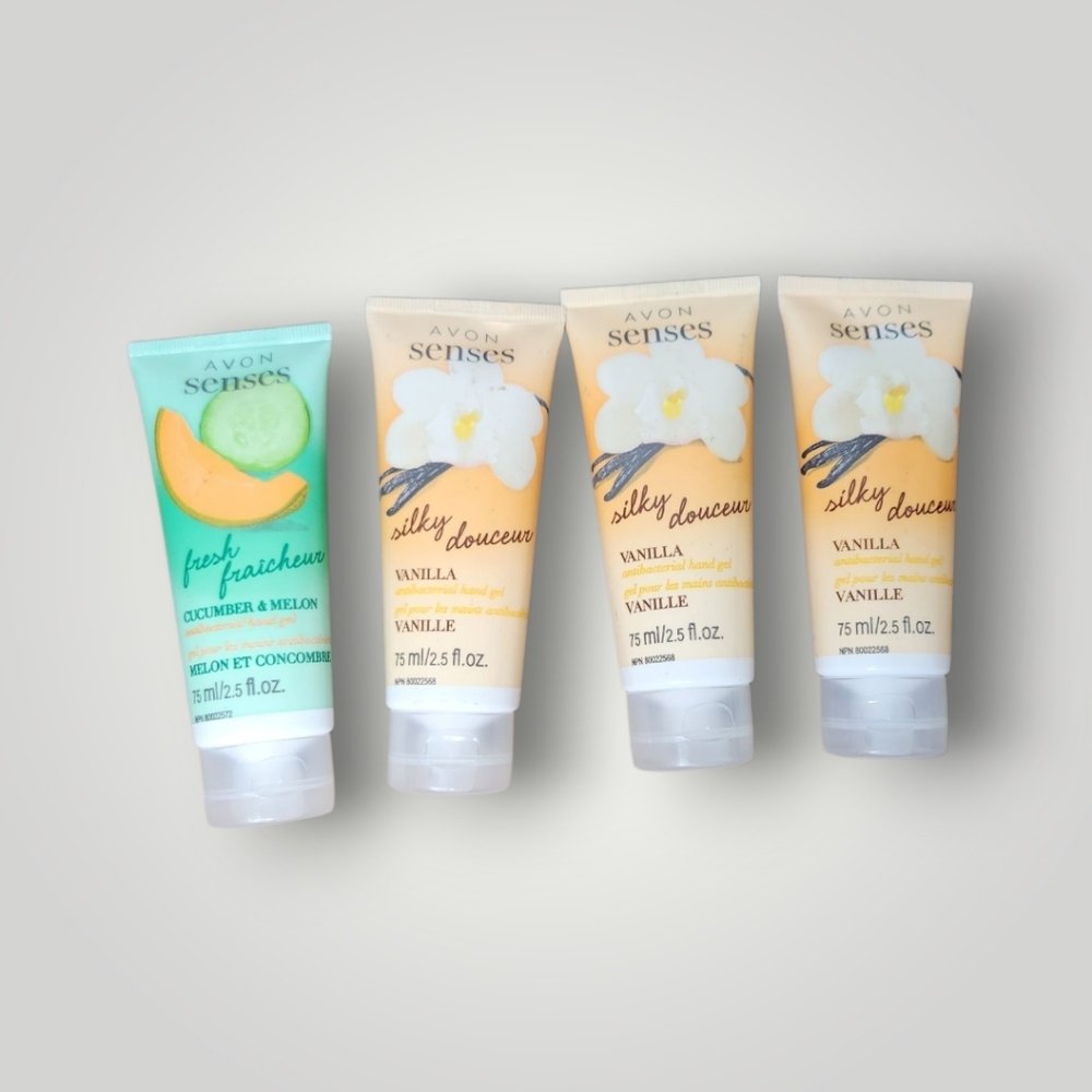 Avon Cucumber & Melon vanilla antibacterial gel Avon Senses Body Lotion Set  4